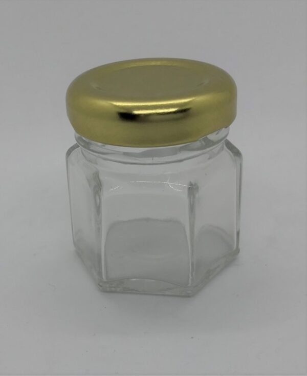 Frasco Hexagonal 40cc con tapa axial 38mm