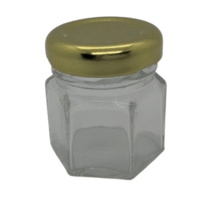 Frasco Hexagonal 40cc con tapa axial 38mm