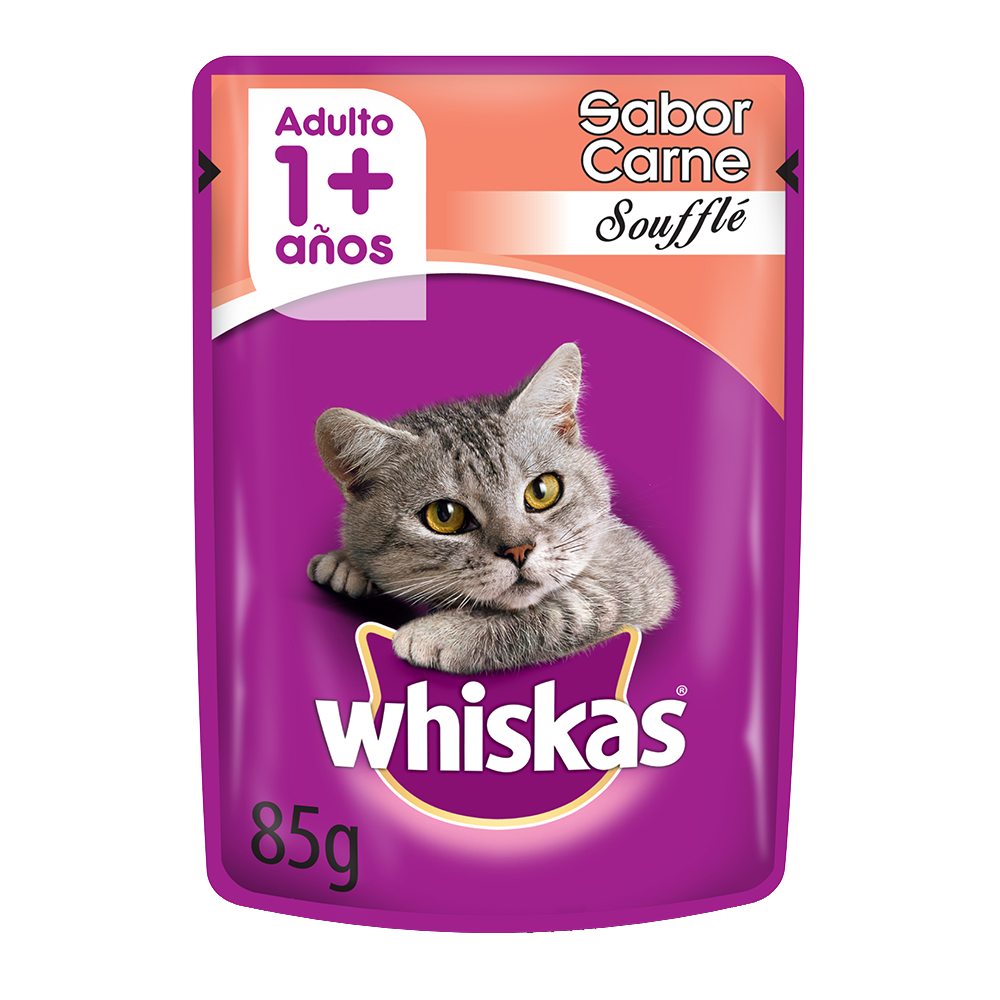 Whiskas Pouch Carne Souffle 85gr